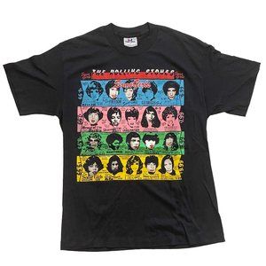 Rolling Stones Some Girls 1980s 80s Vintage Tee Jays Made In USA T shirt Size L